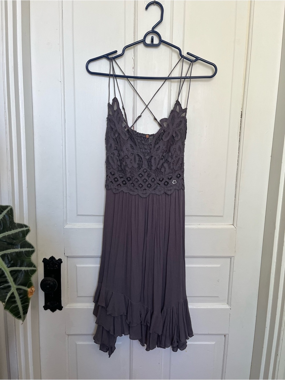 Free People Crochet Bodice Mini Dress